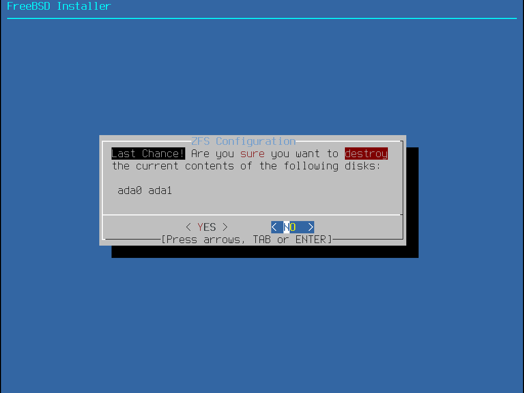 Меню, предупреждающее пользователя о потере данных